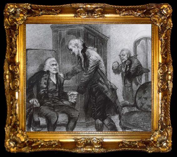 framed  Mikhail Vrubel Mozart and Salieri Listening to a Blind Violinist, ta009-2